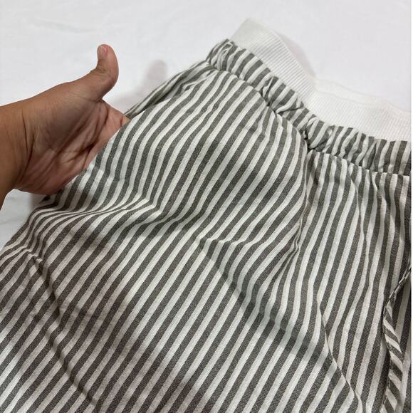 Anthropologie Maeve Womens Large Elastic-Trim Beach Pants Striped Wide Leg - Picture 6 of 13